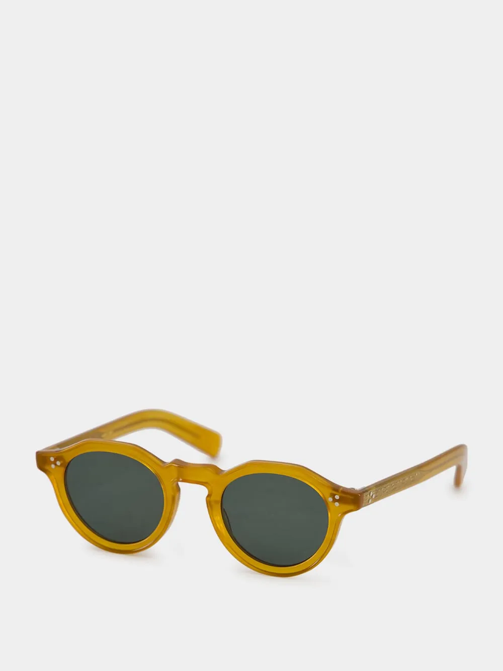 Mandarin Orange Mason Round Sunglasses sold by Fashion Clinic product image thumbnail 4