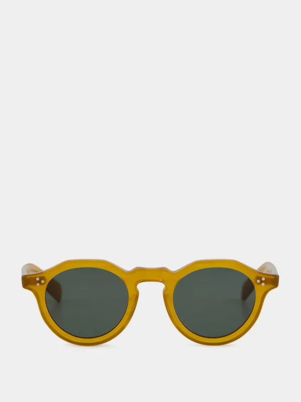 Mandarin Orange Mason Round Sunglasses sold by Fashion Clinic