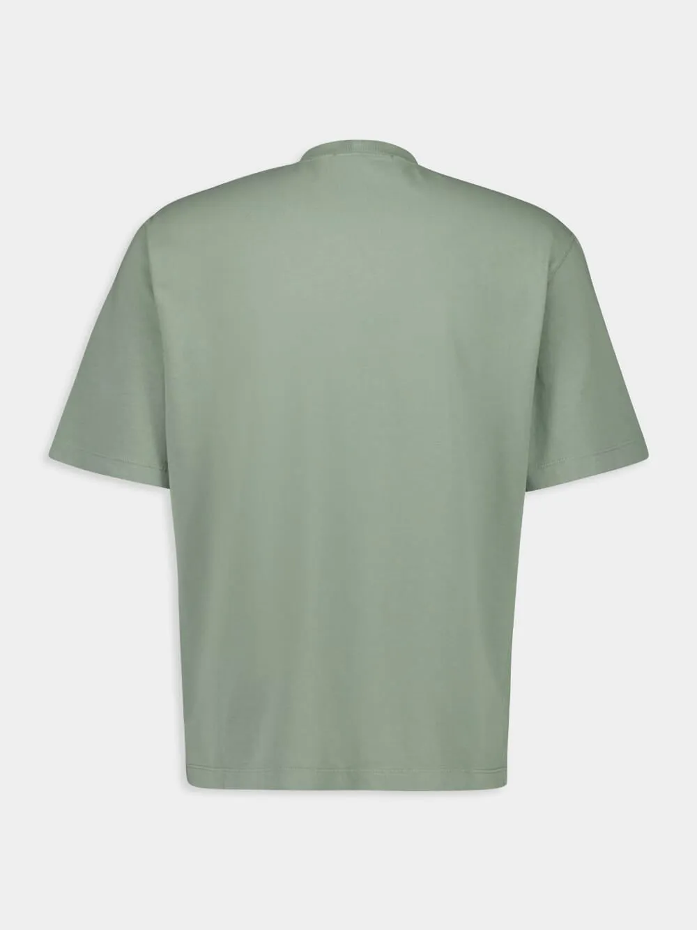 Sage Green Combed Organic Cotton Jersey T-Shirt sold by Fashion Clinic product image thumbnail 2