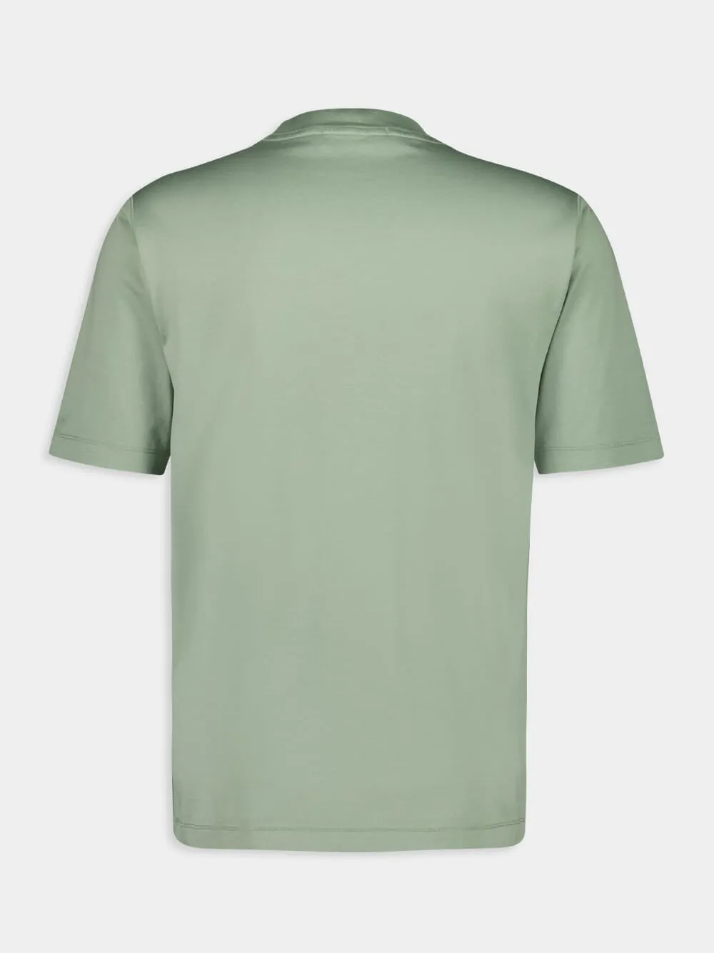 Musk Green Mercerized Cotton Jersey T-Shirt sold by Fashion Clinic product image thumbnail 2