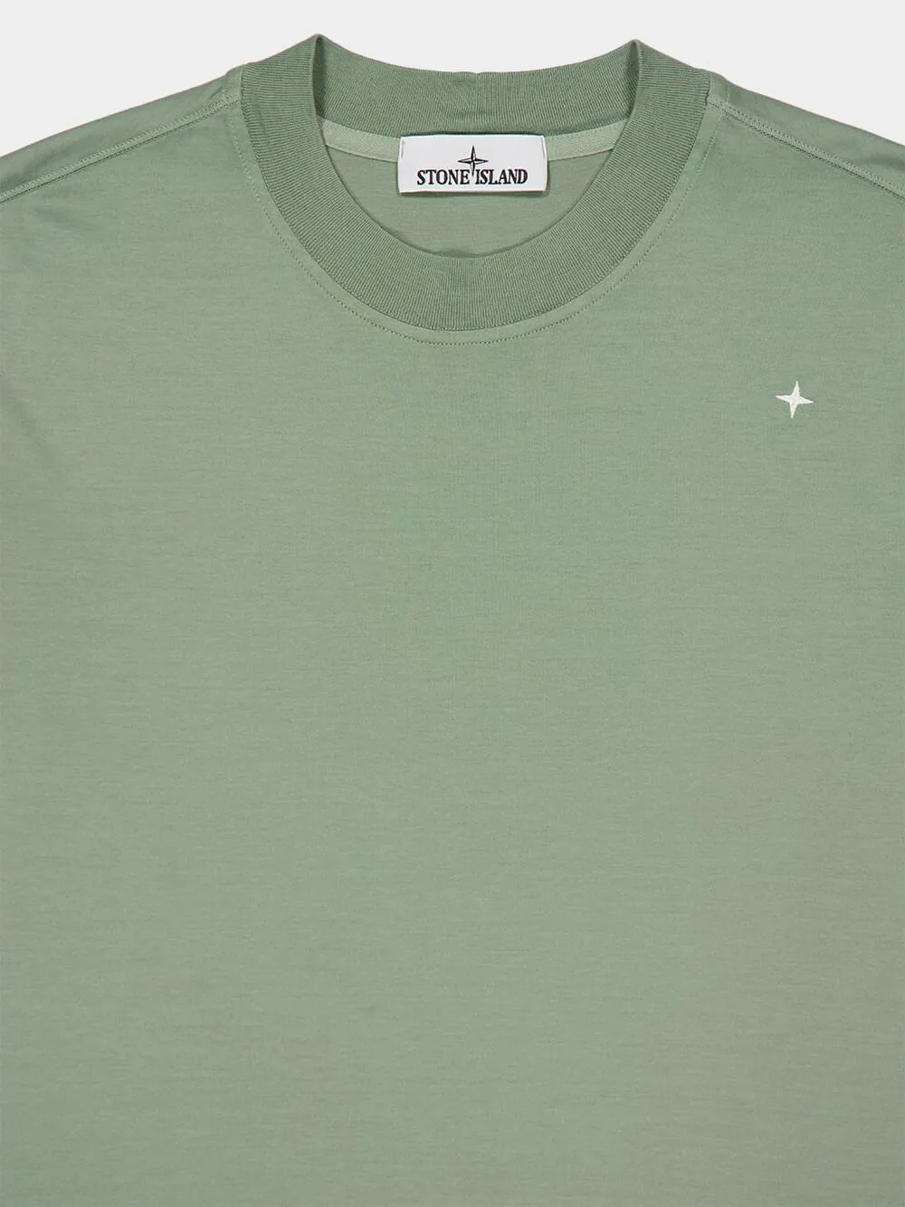 Musk Green Mercerized Cotton Jersey T-Shirt sold by Fashion Clinic product image thumbnail 3