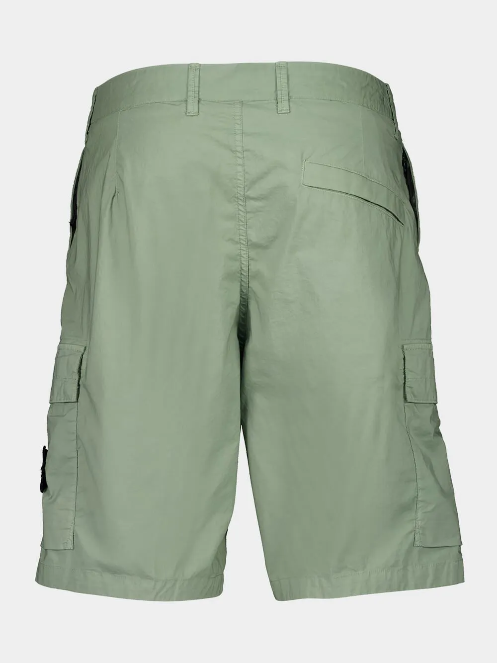 Sage Green Stretch Cotton Cargo Bermuda Shorts sold by Fashion Clinic product image thumbnail 2