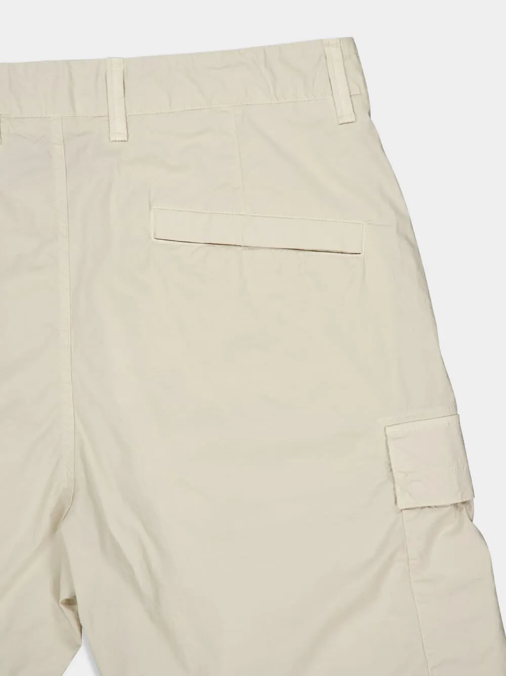 Sand Beige Stretch Cotton Cargo Bermuda Shorts sold by Fashion Clinic product image thumbnail 4