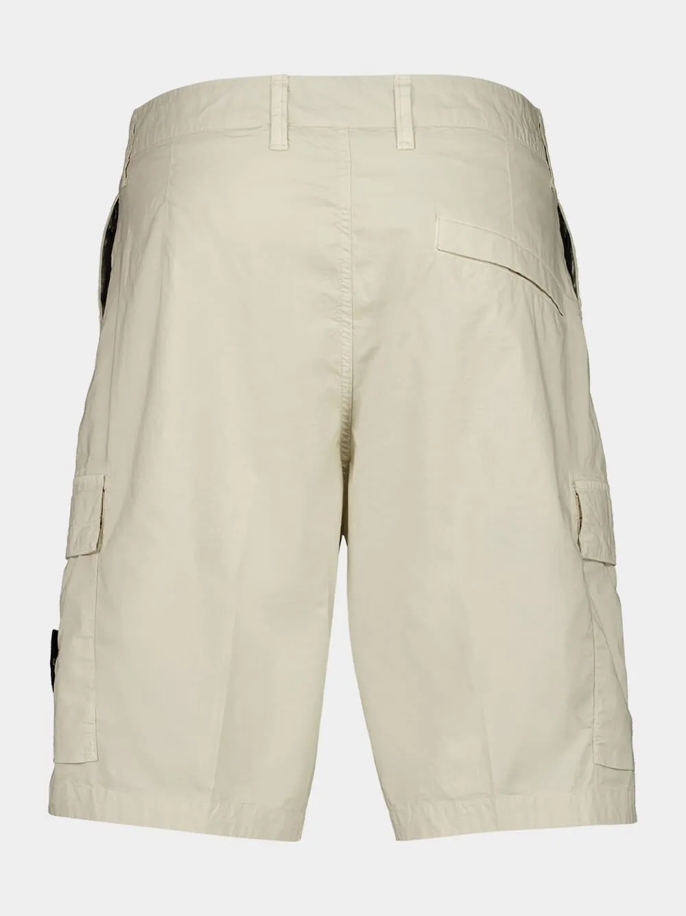 Sand Beige Stretch Cotton Cargo Bermuda Shorts sold by Fashion Clinic product image thumbnail 2