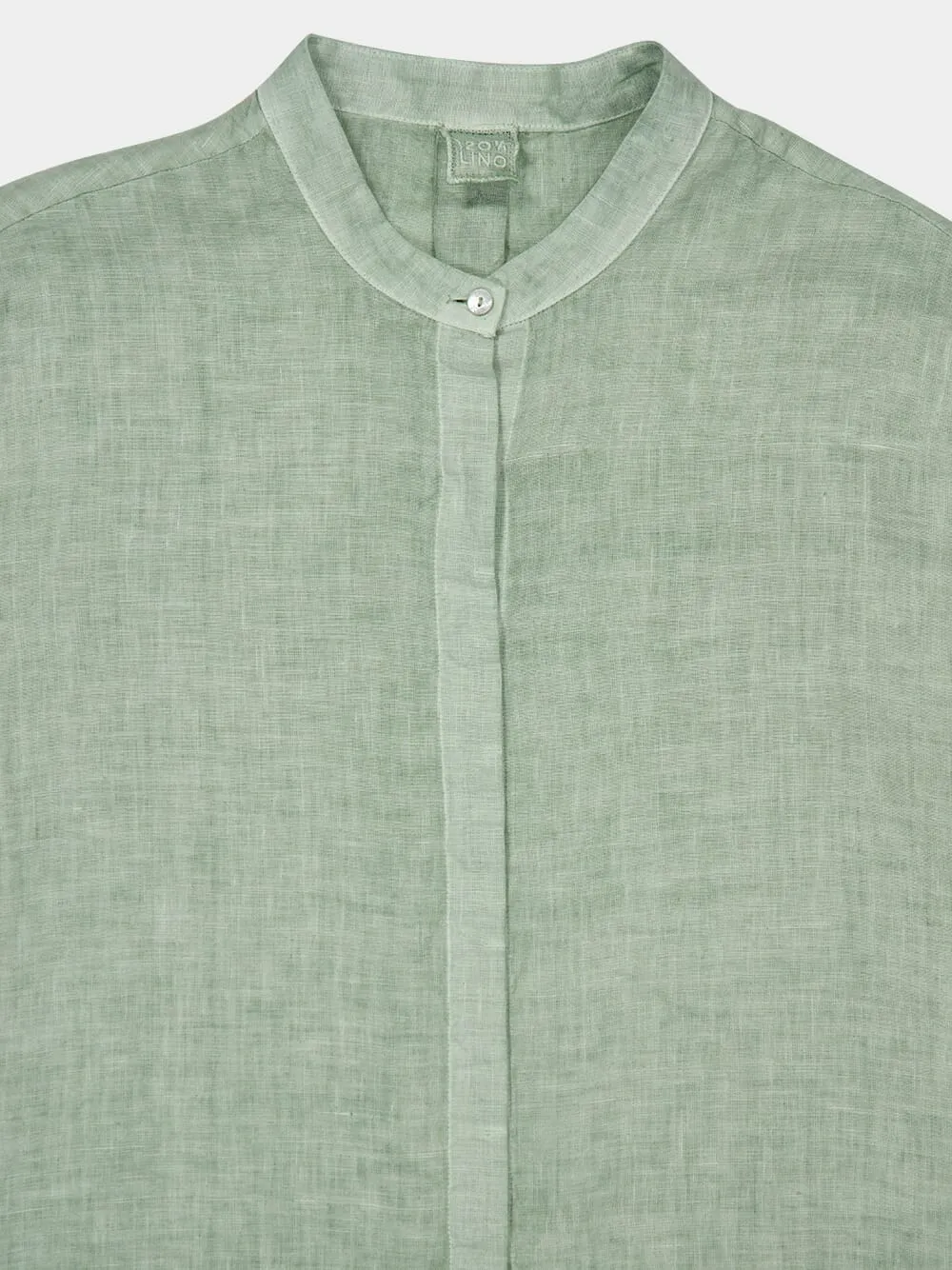 Pistache Soft Fade Cropped Short Sleeve Shirt sold by Fashion Clinic product image thumbnail 3