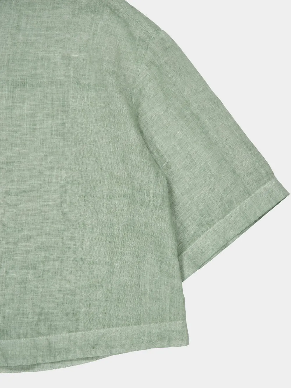 Pistache Soft Fade Cropped Short Sleeve Shirt sold by Fashion Clinic product image thumbnail 4