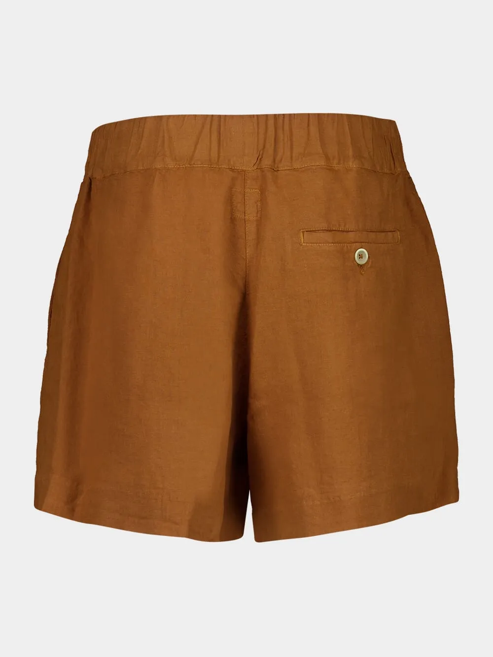Curry Casual Fit Linen Shorts sold by Fashion Clinic product image thumbnail 2