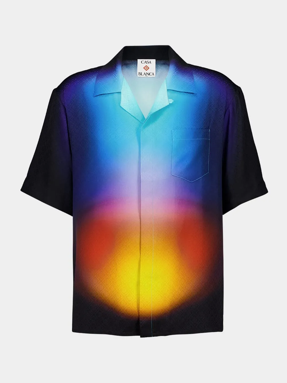 Gradient Silk Short Sleeve Shirt sold by Fashion Clinic