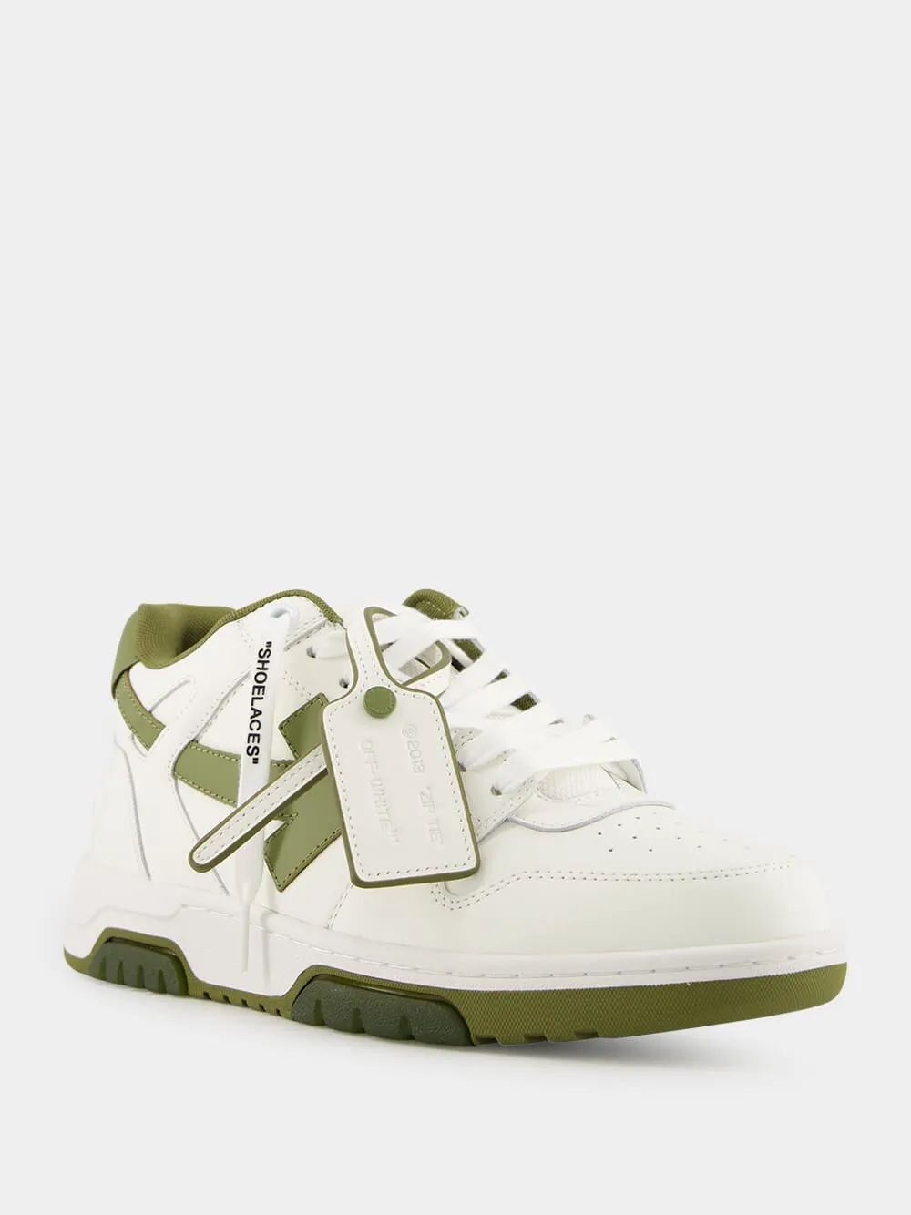 White and Olive Green Out of Office Sneakers sold by Fashion Clinic product image thumbnail 2