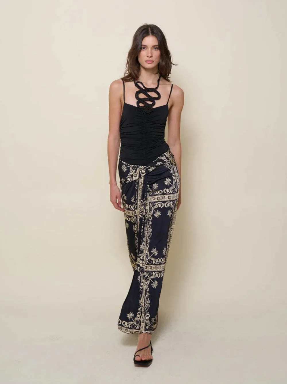Black Dream Tiles Skirt sold by Fashion Clinic product image thumbnail 2