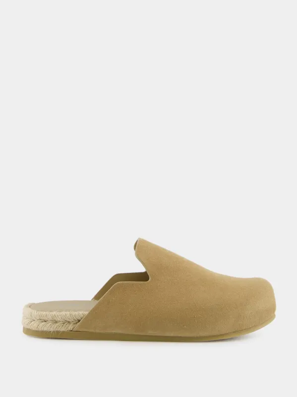 Light Brown Suede Mules sold by Fashion Clinic
