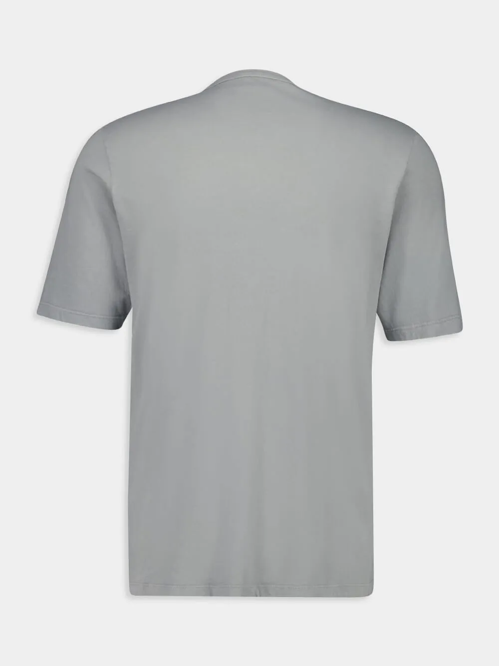 Grey Short-Sleeve Crewneck Cotton T-Shirt sold by Fashion Clinic product image thumbnail 2