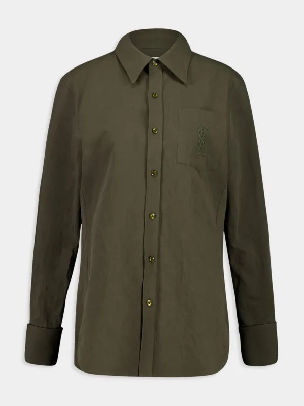 Cassandre Fitted Linen-Cotton Shirt sold by Fashion Clinic