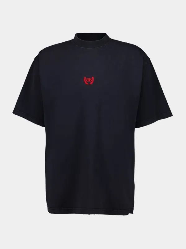Washed Black Medium Fit T-Shirt sold by Fashion Clinic