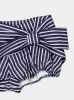 Striped White and Blue Cotton Poplin Mini Shorts sold by Fashion Clinic