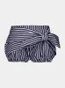 Striped White and Blue Cotton Poplin Mini Shorts sold by Fashion Clinic
