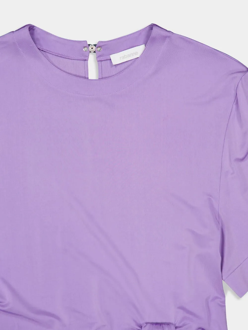 Lavender Jersey T-Shirt with Side Bow sold by Fashion Clinic product image thumbnail 3