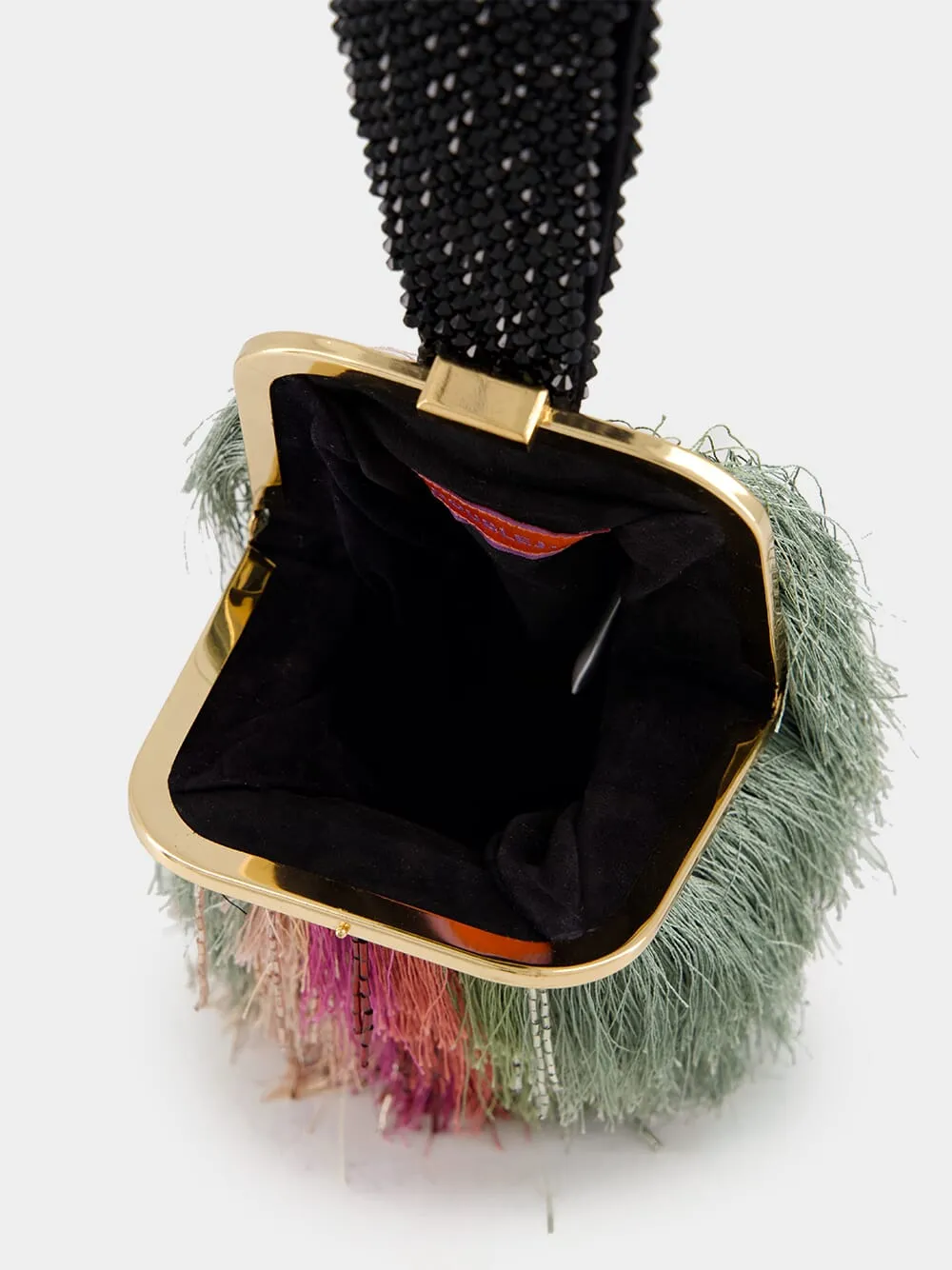 Striped Embroidery Palazzo Mini Bag sold by Fashion Clinic product image thumbnail 5