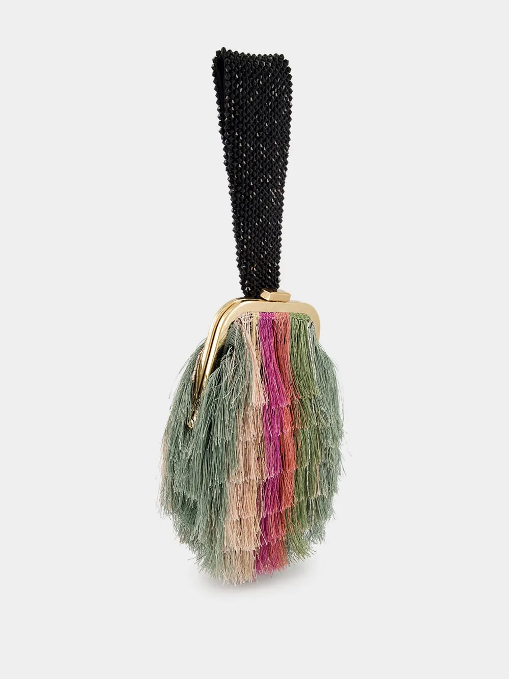 Striped Embroidery Palazzo Mini Bag sold by Fashion Clinic product image thumbnail 2