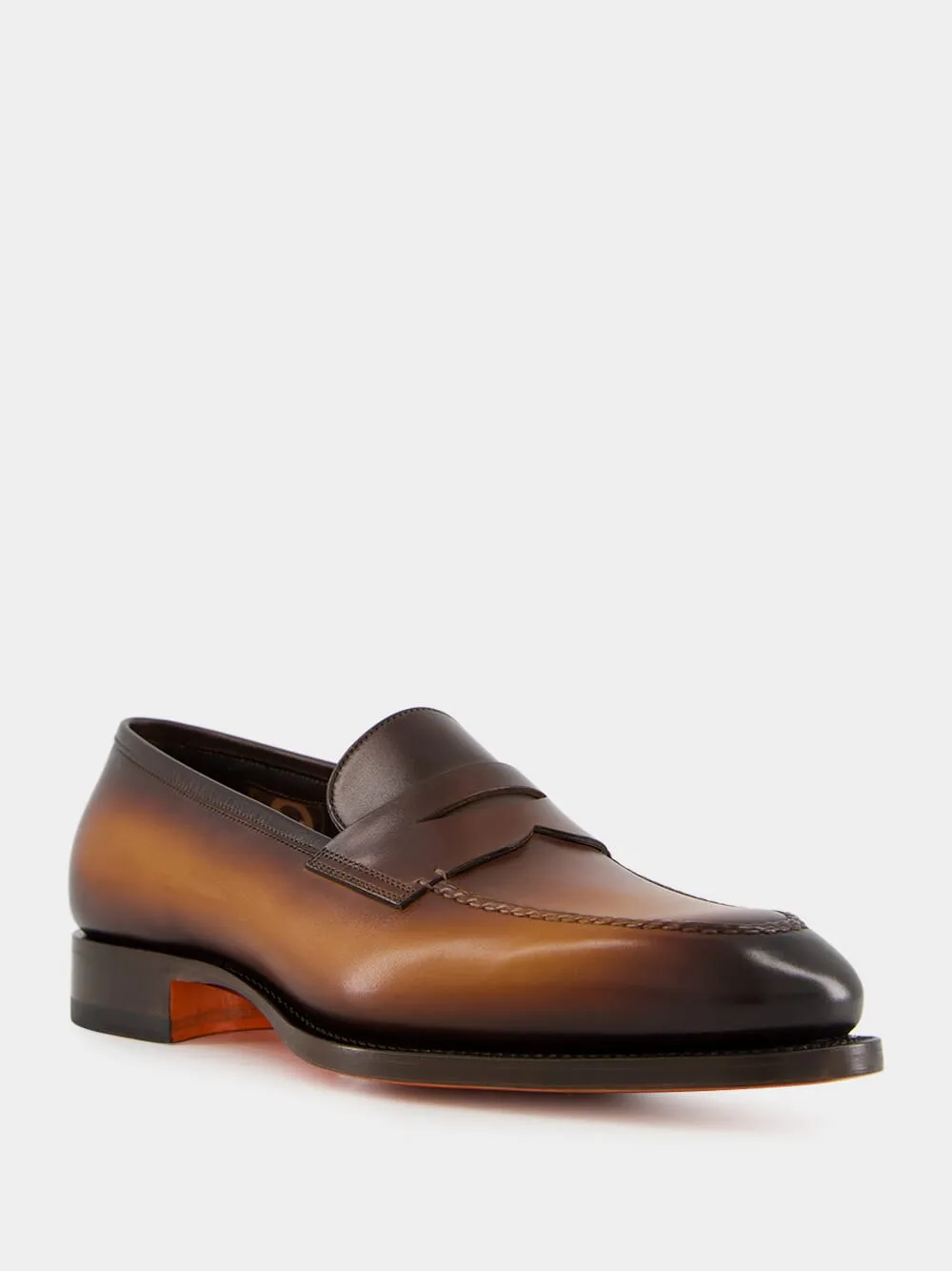 Dark Brown Leather Penny Loafer sold by Fashion Clinic product image thumbnail 3