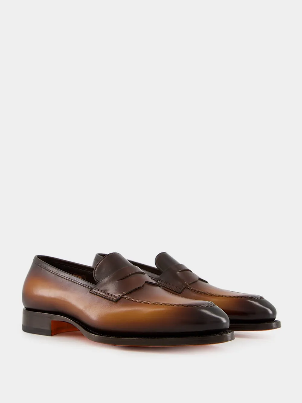 Dark Brown Leather Penny Loafer sold by Fashion Clinic product image thumbnail 4