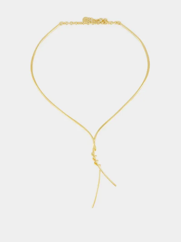 【TOTEME】オニキスドロップ ブラックゴールド Onyx drop necklace black/gold – TOTEME