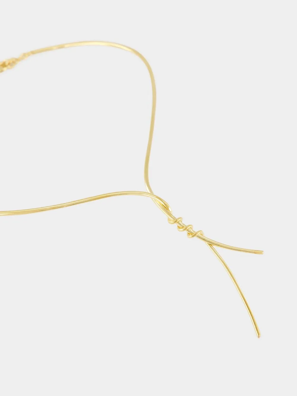 Twisted Gold Necklace sold by Fashion Clinic product image thumbnail 2