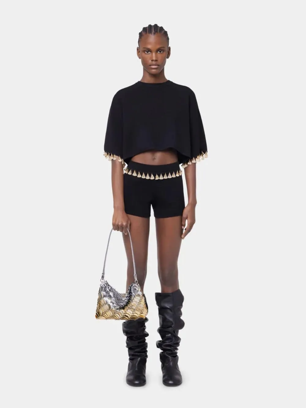 Silver & Gold Paco Leather Bag sold by Fashion Clinic product image thumbnail 2