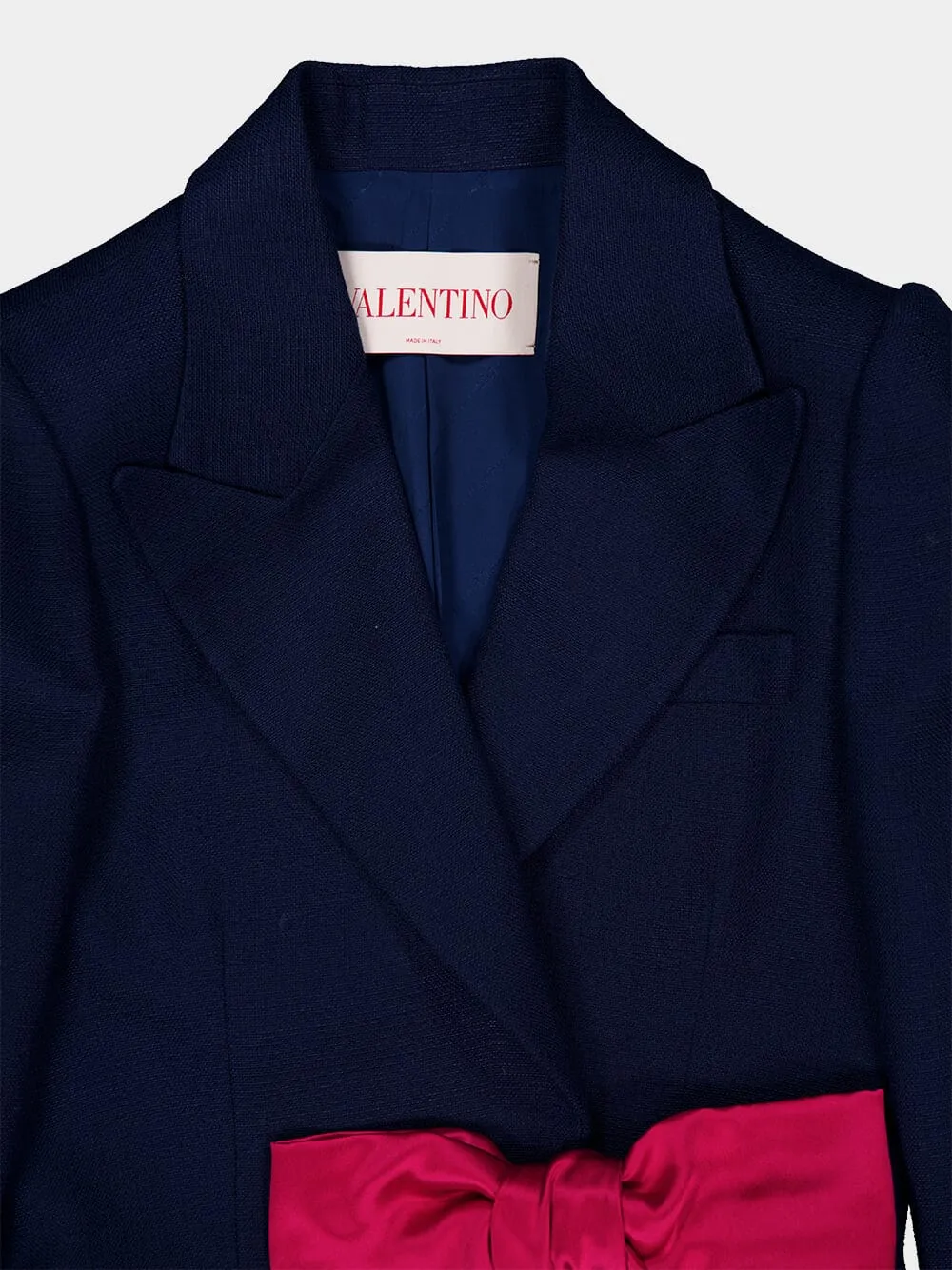Provence Blue Viscose Jacket with Bow sold by Fashion Clinic product image thumbnail 5