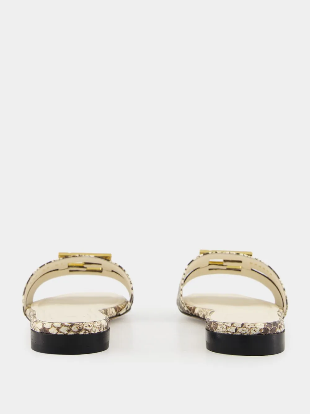 Brown Eel Leather Flat Sandals sold by Fashion Clinic product image thumbnail 5