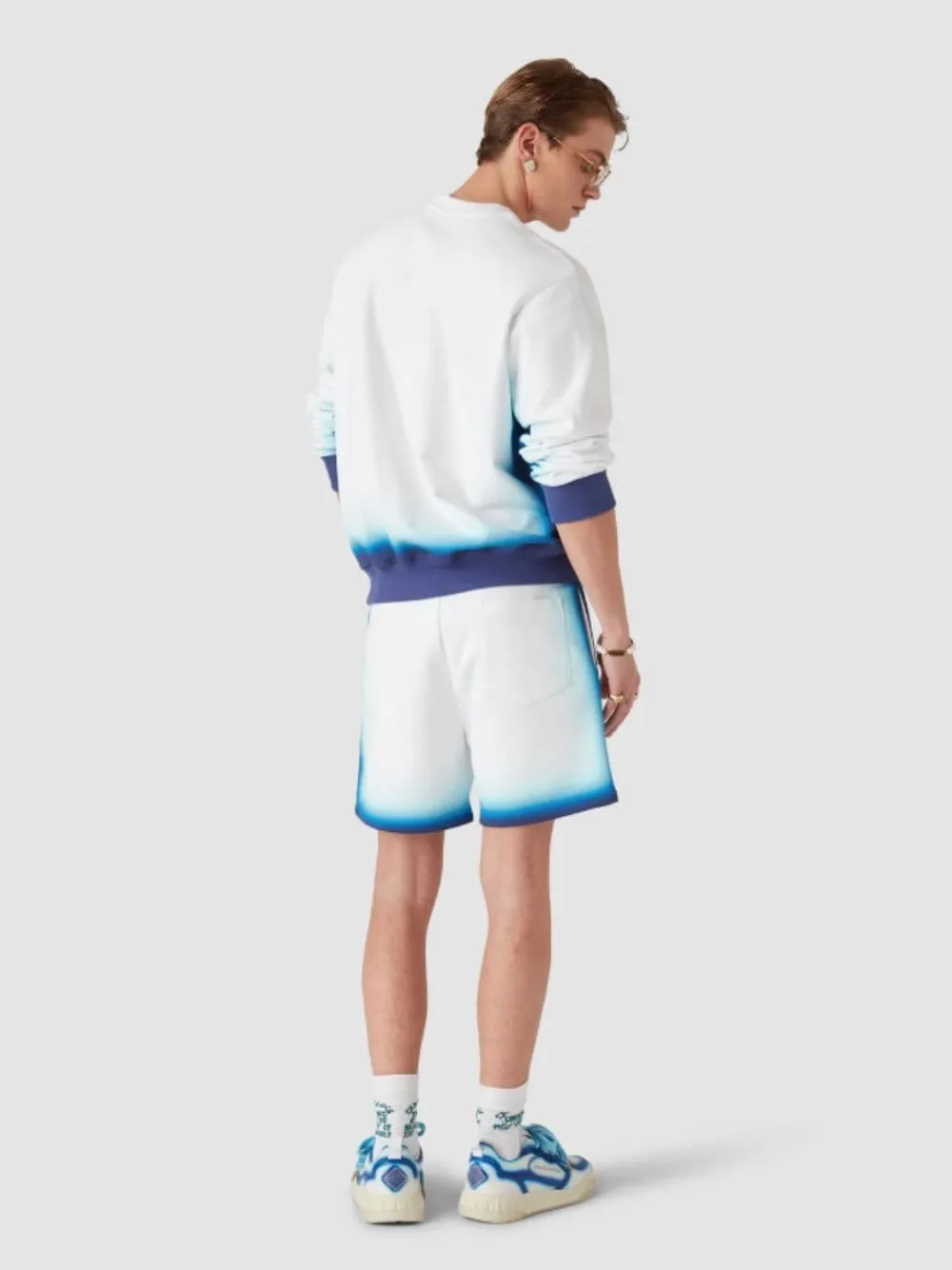Blue Fade Sweatshorts sold by Fashion Clinic product image thumbnail 3