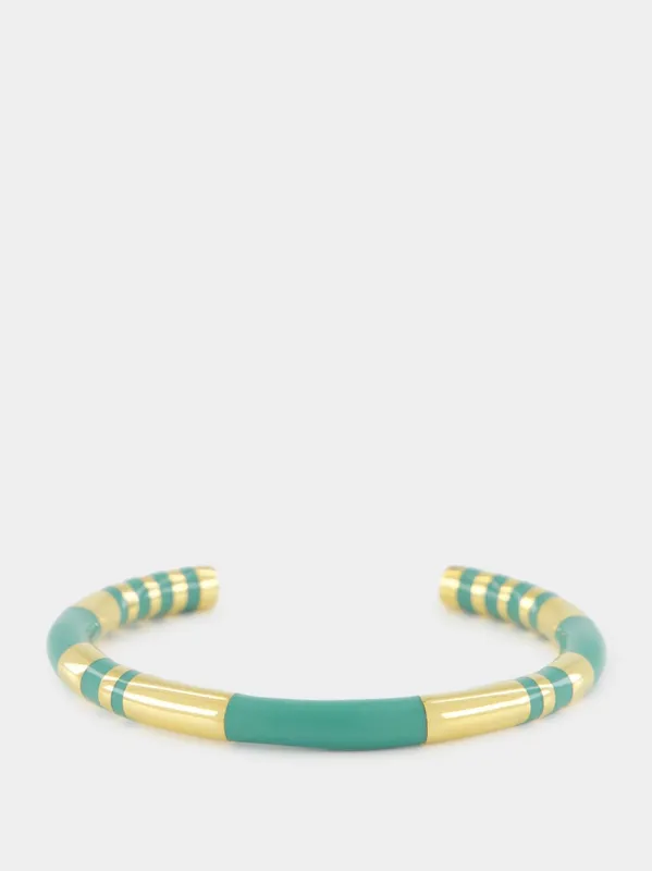 Linden Green Positano Bangle sold by Fashion Clinic