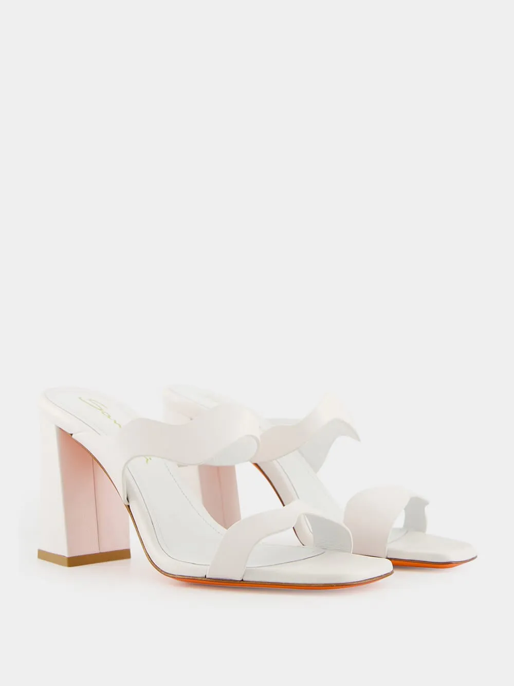 White Leather Adriatica Mules sold by Fashion Clinic product image thumbnail 3