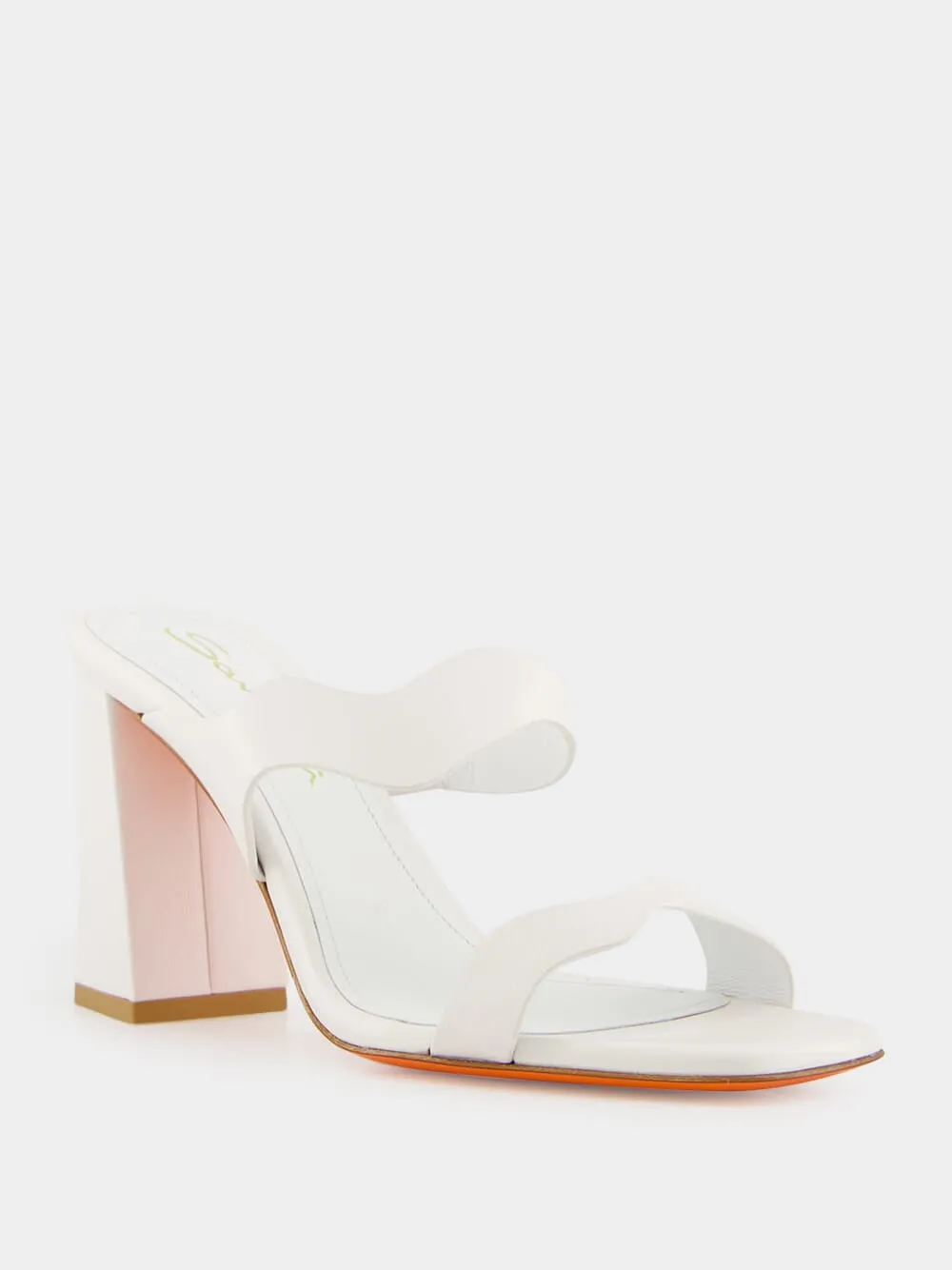 White Leather Adriatica Mules sold by Fashion Clinic product image thumbnail 2