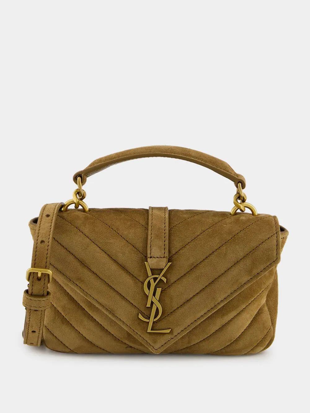Golden Leaf College Mini Suede Bag sold by Fashion Clinic