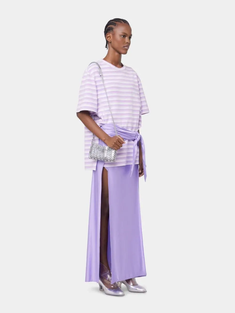 Lavender Long Jersey Skirt sold by Fashion Clinic product image thumbnail 3