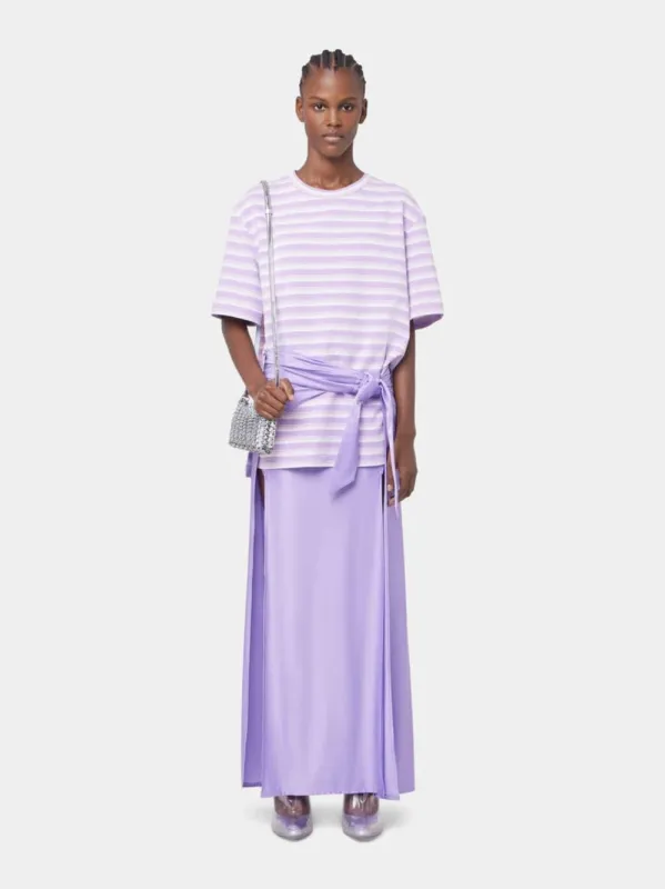 Lavender Long Jersey Skirt sold by Fashion Clinic