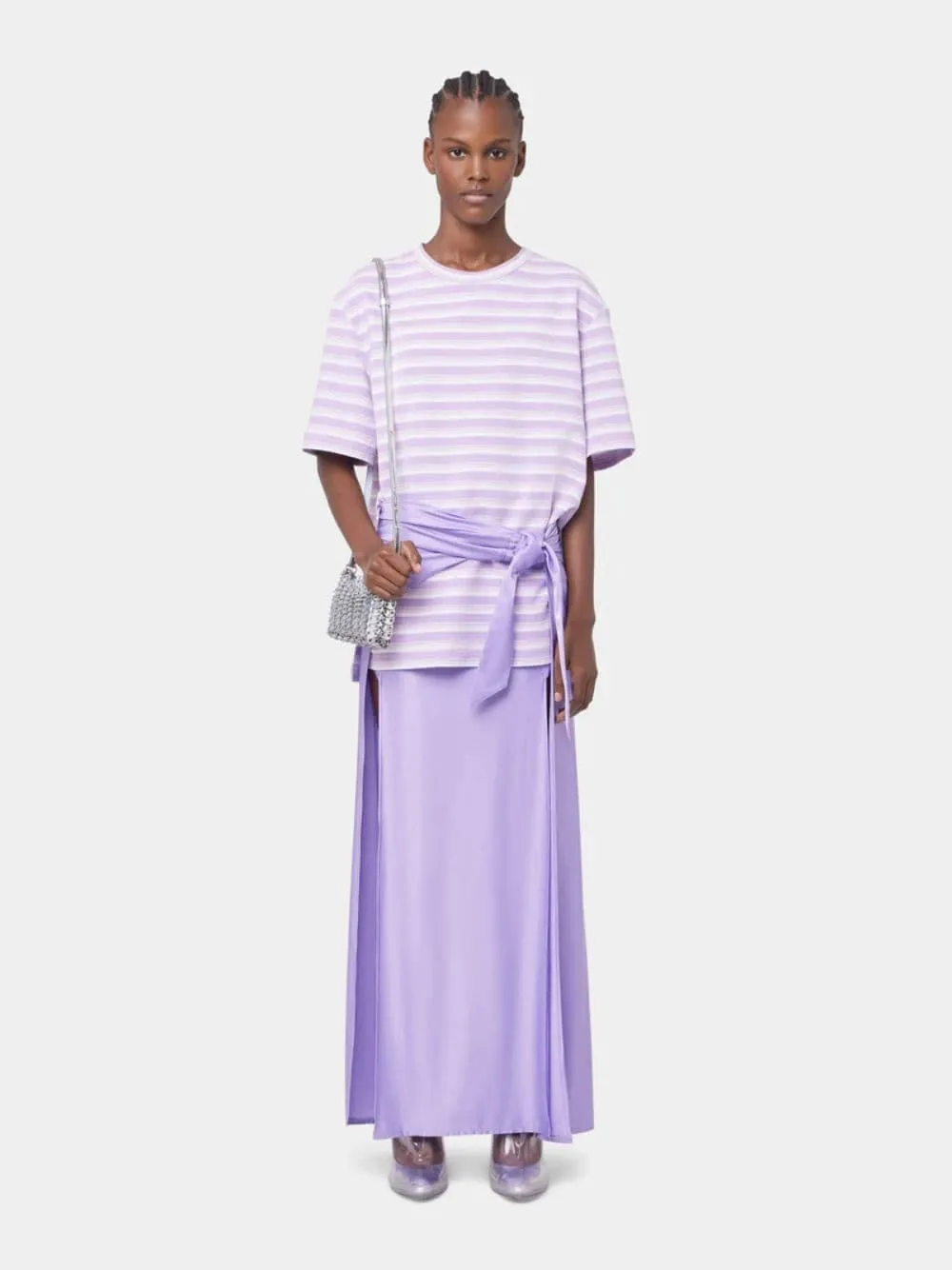 Lavender Long Jersey Skirt sold by Fashion Clinic