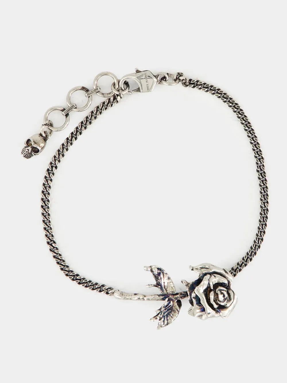 Antique Silver Dipped Rose Bracelet sold by Fashion Clinic