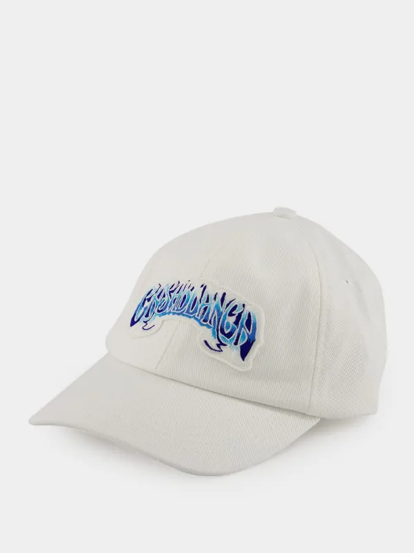 White Blue Fade Logo Cap sold by Fashion Clinic