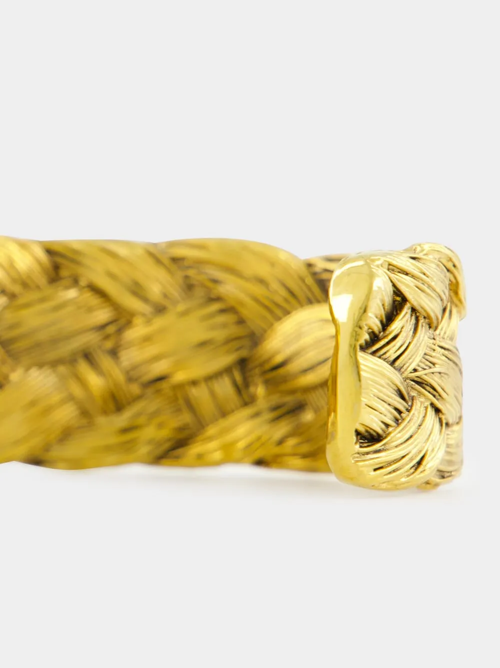 Gold Braided Cuff sold by Fashion Clinic product image thumbnail 4