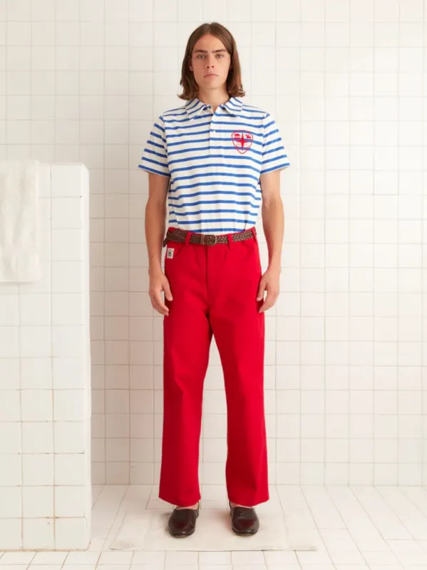 Red Spring Twill Knolly Brook Trousers sold by Fashion Clinic