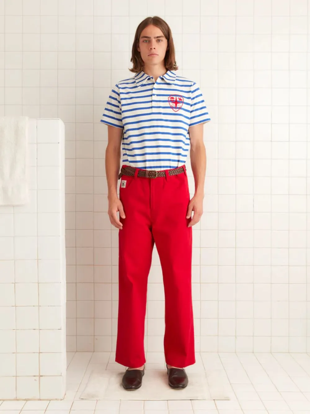 Red Spring Twill Knolly Brook Trousers sold by Fashion Clinic