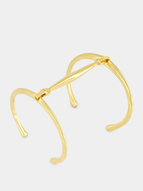 Vintage Gold Brass Arrow Armlet sold by Fashion Clinic
