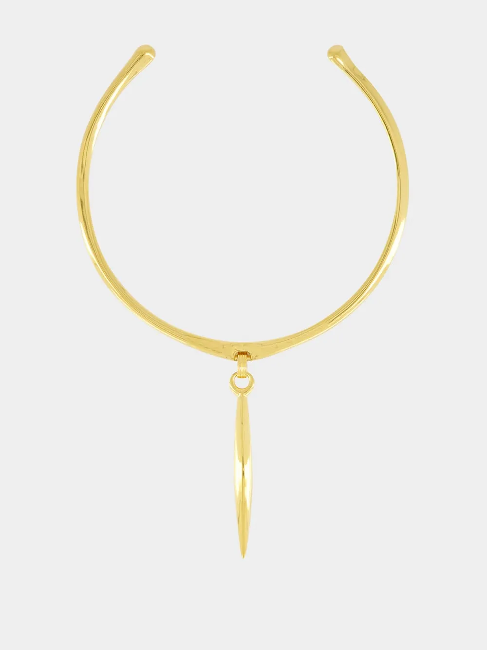 Vintage Gold Brass Arrow Torque sold by Fashion Clinic product image thumbnail 2
