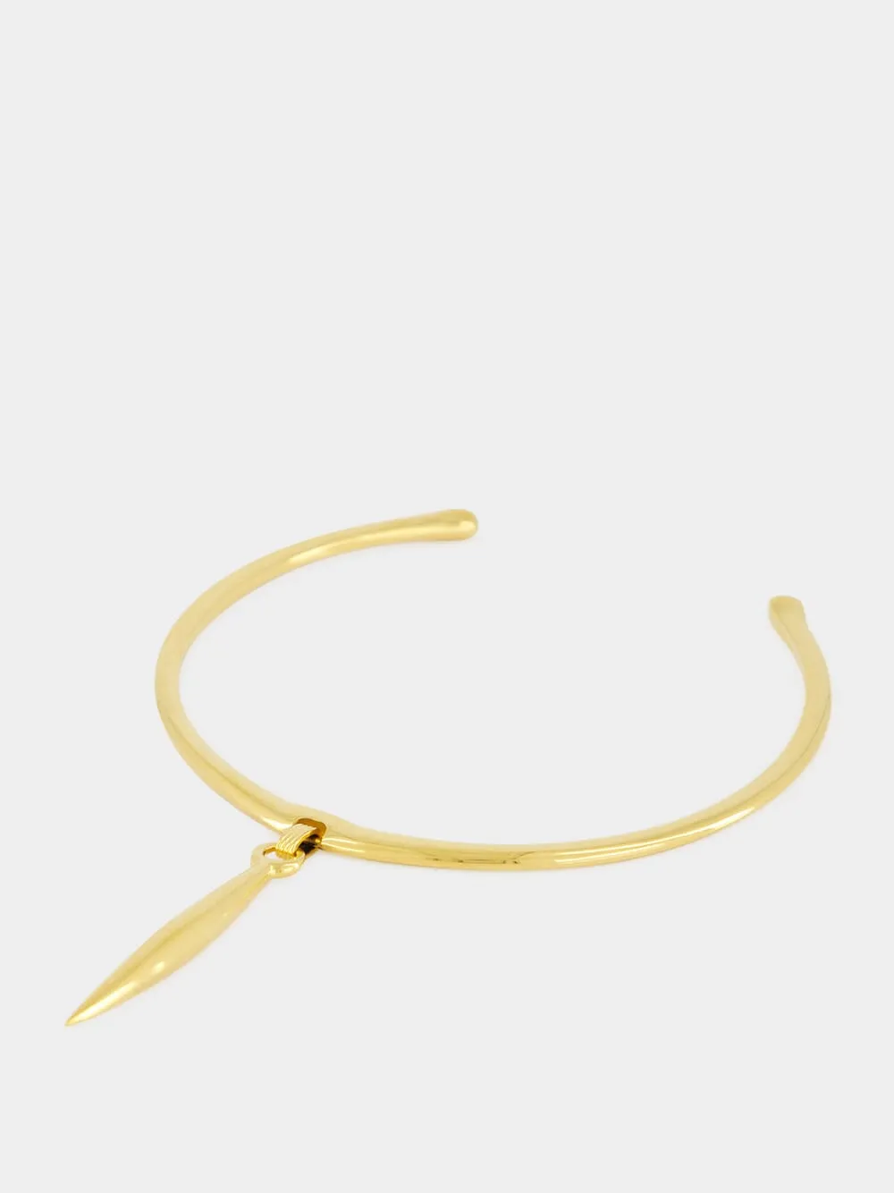 Vintage Gold Brass Arrow Torque sold by Fashion Clinic product image thumbnail 3