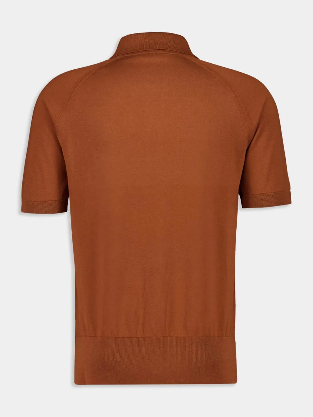Brick Red Short-Sleeve Button-Up Shirt sold by Fashion Clinic product image thumbnail 2