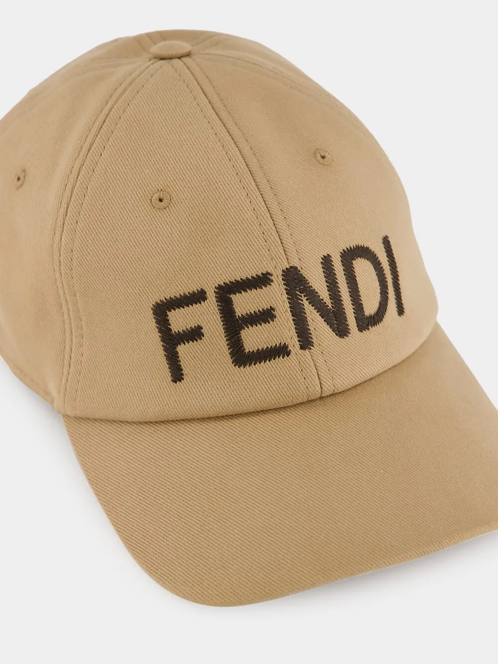 Beige Cotton Baseball Cap sold by Fashion Clinic product image thumbnail 4