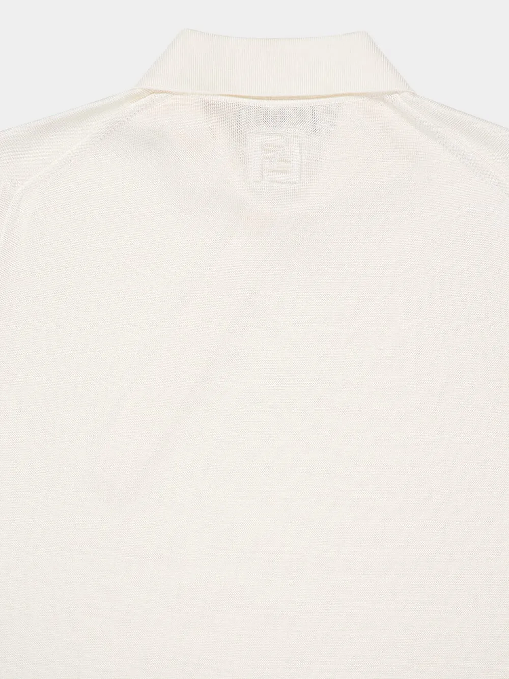 White Asymmetric Button Polo Shirt sold by Fashion Clinic product image thumbnail 5