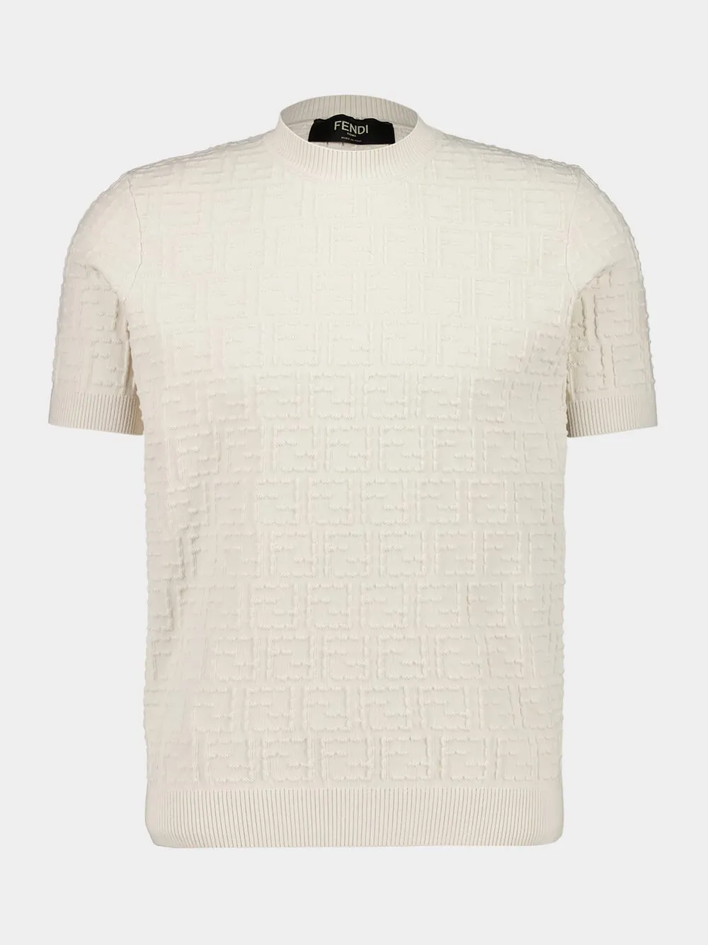 White FF Selleria Cotton Pullover sold by Fashion Clinic